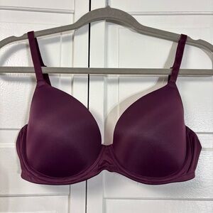 Pink Victoria's Secret Wear Everywhere Lightly Lined Deep Purple Bra - Size 36C